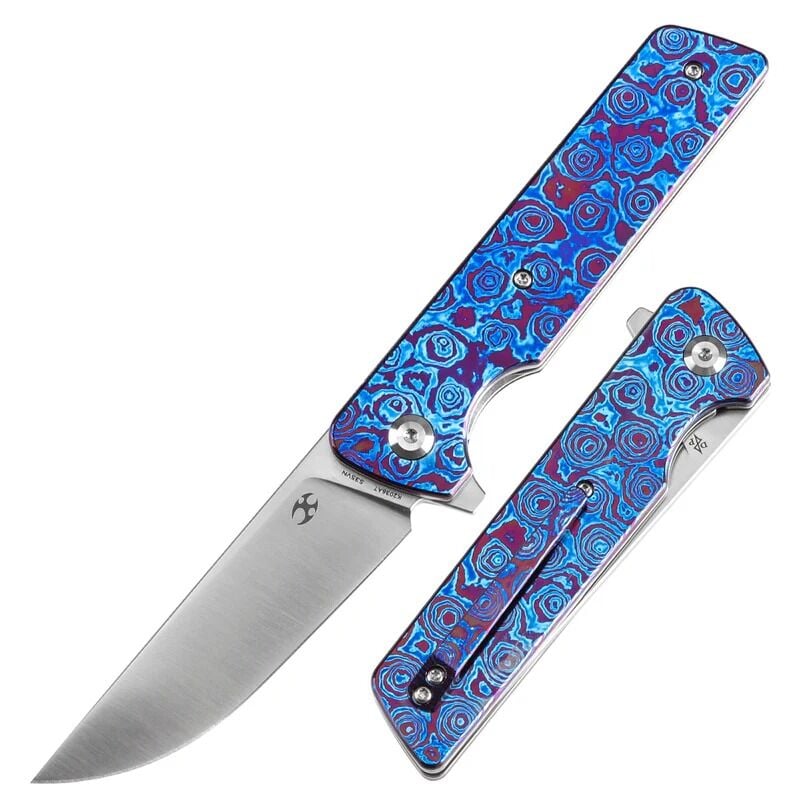 KANSEPT Anomaly | Flipper Bıçak | Timascus Sapı Timascus Klipsli | CPM-S35VN Çelik Çakı | K2038A7