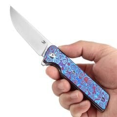 KANSEPT Anomaly | Flipper Bıçak | Timascus Sapı Timascus Klipsli | CPM-S35VN Çelik Çakı | K2038A7