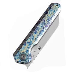 KANSEPT Buldozer | Ön Filpper Titanyum Lightning Strike Finish Saplı | CPM-20CV Çelik Çakı | K1028A5