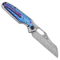 KANSEPT Tuckamore | Başparmak Delikli | Bıçak Titanyum ve Timascus Sap | Damascus Çelik Çakı | Timascus Klipsli | K1052A7