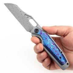 KANSEPT Tuckamore | Titanyum ve Timascus Sap | Damascus Çelik Çakı | K1052A7