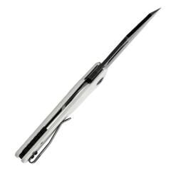 KANSEPT Egress | Beyaz G10 Sap | Siyah Taş Yıkanmış 14C28N Çelik Çakı | T1033A4