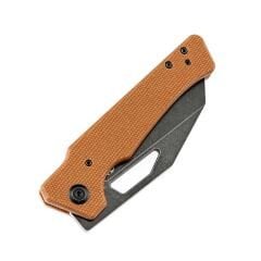 KANSEPT Egress | Kahverengi Micarta Sap | Saten Siyah Taş Yıkama CPM-S35VN Çelik Çakı | K1033A2