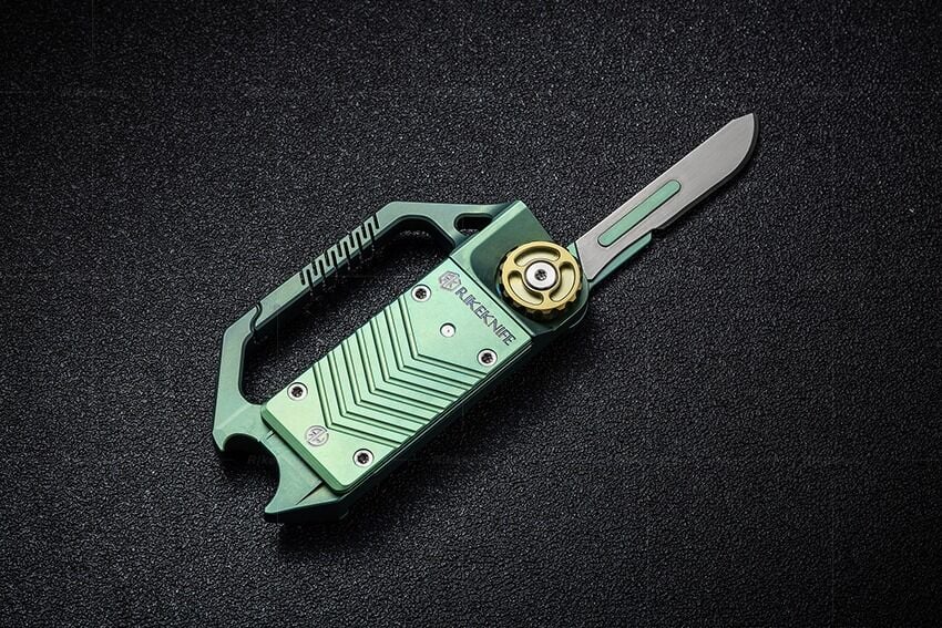 Rike Rk Hasp-G | Yeşil Titanyum Sap | Çok Fonksiyonlu Mini Çakı | RK-14651-4