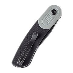 KANSEPT Reverie | Gri ve Siyah G10 Sap | Siyah Taş Yıkama 154CM Çelik Çakı | T2025B1