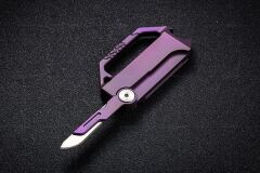 Rike Rk Hasp-Pu | Mor Titanyum Sap | Çok Fonksiyonlu Mini Çakı | RK-14651-2