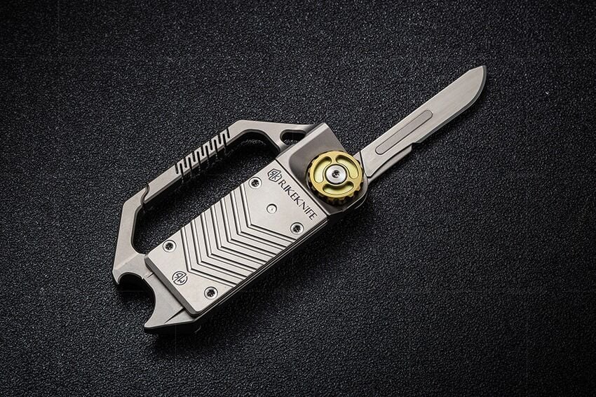 Rike Rk Hasp-P | Düz Titanyum Sap | Çok Fonksiyonlu Mini Çakı | RK-14651-1