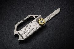 Rike Rk Hasp-P | Düz Titanyum Sap | Çok Fonksiyonlu Mini Çakı | RK-14651-1