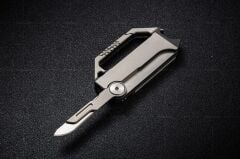 Rike Rk Hasp-P | Düz Titanyum Sap | Çok Fonksiyonlu Mini Çakı | RK-14651-1