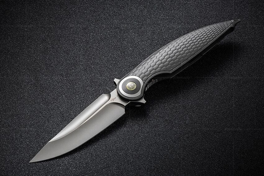 Rike RK Viper 4-A-DG | Koyu Gri Titanyum İntegral Sap | Bohler M398 Çelik Çakı | RK-14213-3