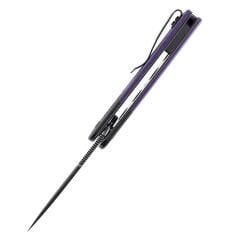 KANSEPT Reverie | Siyah ve Mor G10 Sap | Siyah Taş Yıkama 154CM Çelik Çakı | T2025B5