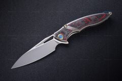 Rike Rk1902s RCF | Kırmızı Karbon Fiber Kakmalı Sap | Bohler M390 Çelik Çakı | RK-12017-4