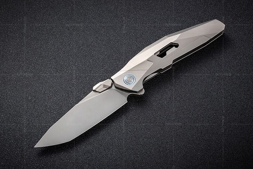 Rike RK Shadow-T-P | Düz Titanyum Sap | M390 Çelik Çakı | RK-13509-1
