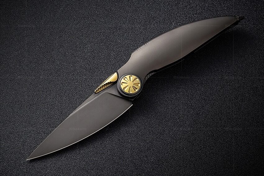 Rike RK Predatör-B | Siyah DLC Titanyum İntegral Sap | M390 Çelik Çakı | RK-14012-2
