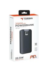 20000 Mah 22.5W Hızlı Şarj Özellikli Dijital Şarj Göstergeli Powerbank - Siyah