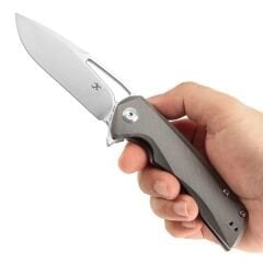 KANSEPT Kryo | Başparmak Delikli | Bronz Eloksallı ve Taşlanmış Titanyum Sap | CPM S35VN Çelik Çakı | K1001A8