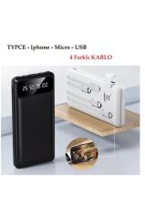 10000 Mah Hızlı Şarj Özellikli 4 Çıkışlı Powerbank - Beyaz