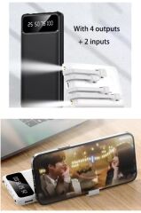 10000 Mah Hızlı Şarj Özellikli 4 Çıkışlı Powerbank - Beyaz