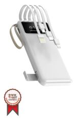 10000 Mah Hızlı Şarj Özellikli 4 Çıkışlı Powerbank - Beyaz