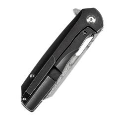 KANSEPT Shard | Siyah Beyaz Nebula Karbon Fiber Sap | Damascus Çelik Çakı  | K1006C3