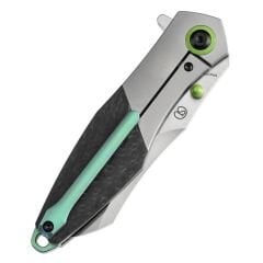 KANSEPT Mistaken | Başparmak Desteği | Titanyum ve Fitilli Karbon Fiber Sap | CPM 20CV Çelik Çakı | K1053A2