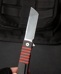 BESTECH TITAN BL05B Karbon Fiber ve G10 Saplı Ara Katman Damascus Çakı