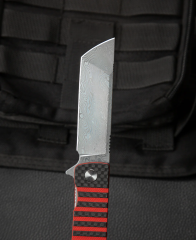 BESTECH TITAN BL05B Karbon Fiber ve G10 Saplı Ara Katman Damascus Çakı