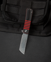 BESTECH TITAN BL05B Karbon Fiber ve G10 Saplı Ara Katman Damascus Çakı