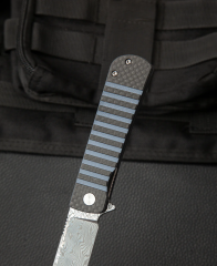BESTECH TITAN BL05A Karbon Fiber ve G10 Saplı Ara Katman Damascus Çakı