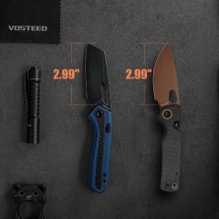 Vosteed Kroc - Top Liner Lock ( S35VN Çelik ve Alüminyum & Karbon Fiber Sap Çakı ) - A1804