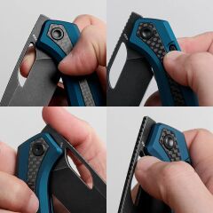 Vosteed Kroc - Top Liner Lock ( S35VN Çelik ve Alüminyum & Karbon Fiber Sap Çakı ) - A1804