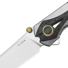 Kizer Staff | Titanyum ve Karbon Fiber Sap | S45VN Çelik Çakı | Ki3795A2