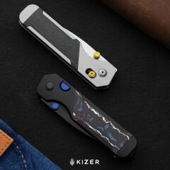 Kizer Militaw 315 KwikSwap™ | Alüminyum ve Gemi Enkazı Kamuflajı Karbon Sap | Elmax Çelik Çakı | Ki3634.31CDA2