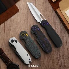 Kizer Mash | Camo Carbon Shipwreck Sap | M390 Çelik Çakı | Ki3699BSA3