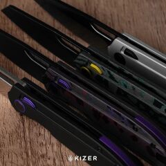 Kizer Mash | Camo Carbon Shipwreck Sap | M390 Çelik Çakı | Ki3699BSA3