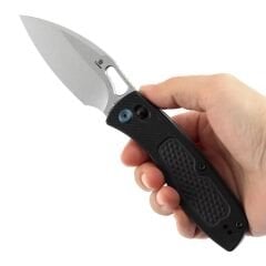 Tenable Heron | Crossbar Lock | Elmas Desenli Siyah G10 Sap | Nitro V Çelik Çakı | B2124V4