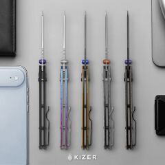 Kizer Madrac CL AirTi | Kristalize Titanyum Sap | M390 Çelik Çakı | K3693ACS2