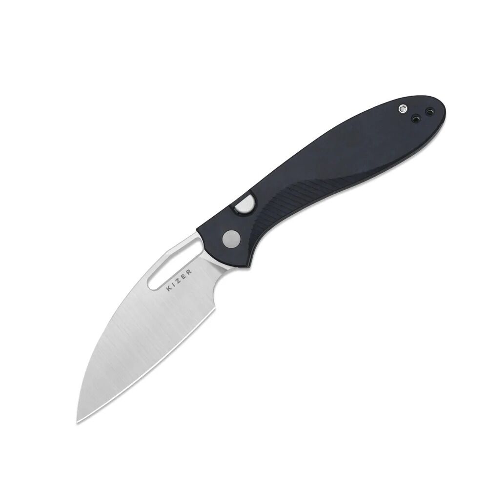 Kizer Masu | GID Green G10 + Richlite (Blue Canyon) Sap | 14C28N Çelik Çakı | V3697A1