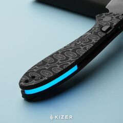 Kizer Masu | GID Mavi G10 + Mikarta Sap | 14C28N Çelik Çakı | V3697A2