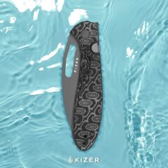 Kizer Masu | GID Mavi G10 + Mikarta Sap | 14C28N Çelik Çakı | V3697A2