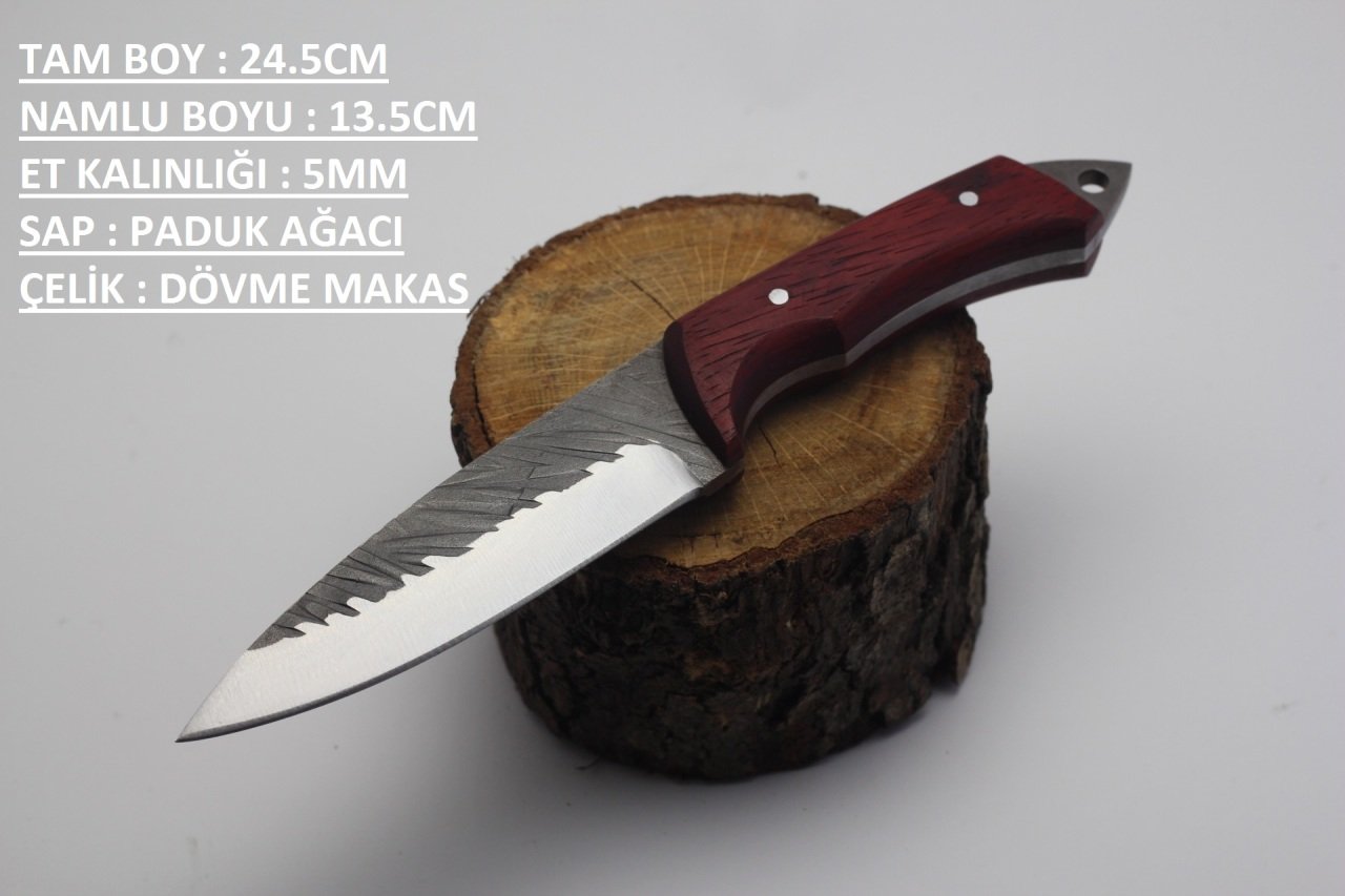 Paduk Sap Dövme Çelik Av Bıçağı