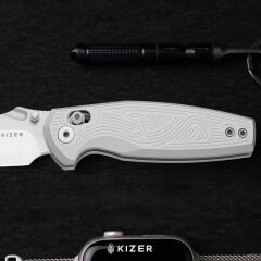 Kizer Khamsin | Kum Fırtınası Alüminyum Sap | Nitro-V Çelik Çakı | V3791A3