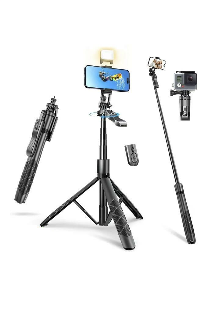 Torima L16 Çok Amaçlı Tripod Selfie Kumandalı 153 Cm Anroid İos Go Pro Uyumlu