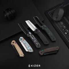 Kizer Madrac | Girdap Desenli Mikarta Sap | 14C28N Çelik Çakı | V3693BSA2