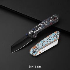 Kizer Madrac | Girdap Desenli Mikarta Sap | 14C28N Çelik Çakı | V3693BSA2