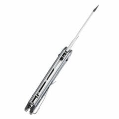 Tenable Shard | Çapraz Kilitli | Gri Alüminyum Sap | Taşlanmış 14C28N Çelik Çakı | T1006V4