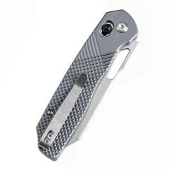 Tenable Shard | Gri Alüminyum Sap | Taşlanmış 14C28N Çelik Çakı | T1006V4