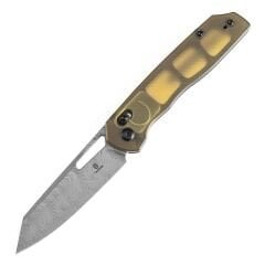 Tenable Shard | Amber PEI ( Ultem ) Sap | Damascus Çelik Çakı | T1006V7