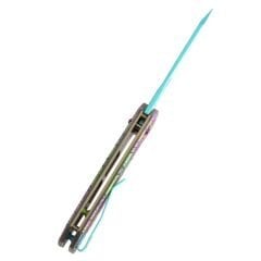 Tenable Shard | Mor Ölümsüz Baskılı Yeşim G10 Sap |  Mavi Kaplamalı 14C28N Çelik Çakı | T1006V9