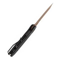 Tenable Shard | Çapraz Kilitli | Siyah Alüminyum Sap | Gül Altın 14C28N Çelik Çakı | T1006V10